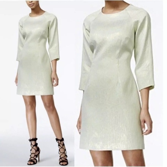 RACHEL Rachel ROY Mint Green Iridescent Shimmer Sheath Dress - Picture 1 of 3